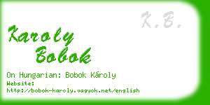 karoly bobok business card